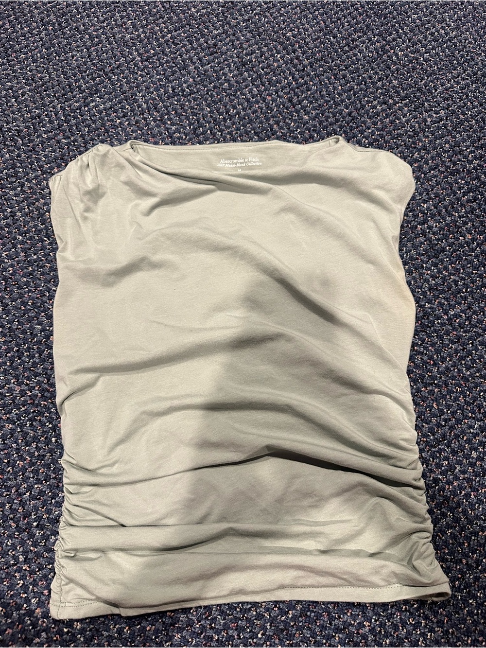 Abercrombie & Fitch Sage Green Ruched Side Tank